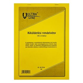   Nyomtatvány kiküldetési rendelvény VECTRALINE A/4 álló 25x2 lapos