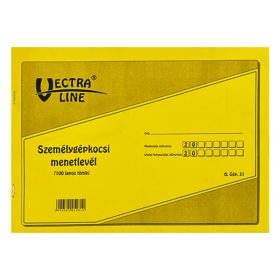   Nyomtatvány személygépkocsi menetlevél VECTRALINE A/4 fekvő 100 lapos
