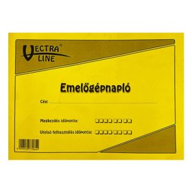Nyomtatvány emelőgépnapló VECTRALINE A/5 fekvő 32 lapos