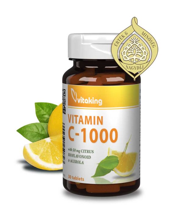 Vitaking C-vitamin 1000mg + biof. (30DB)