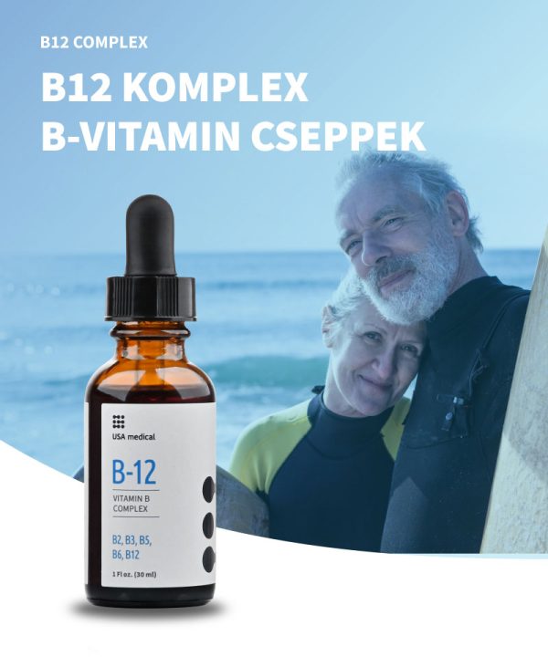 USA medical B-12 Komplex B-vitamin cseppek 30 ml