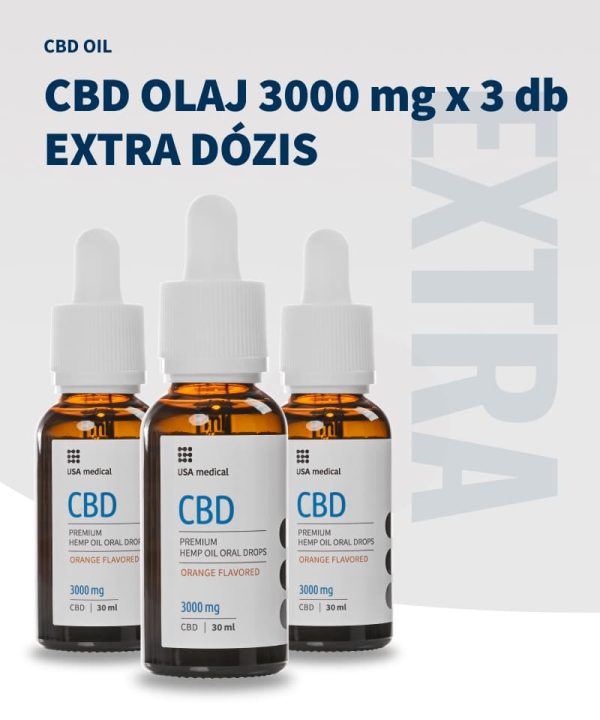 USA medical CBD Olaj 3000 mg | 30 ml x 3 db