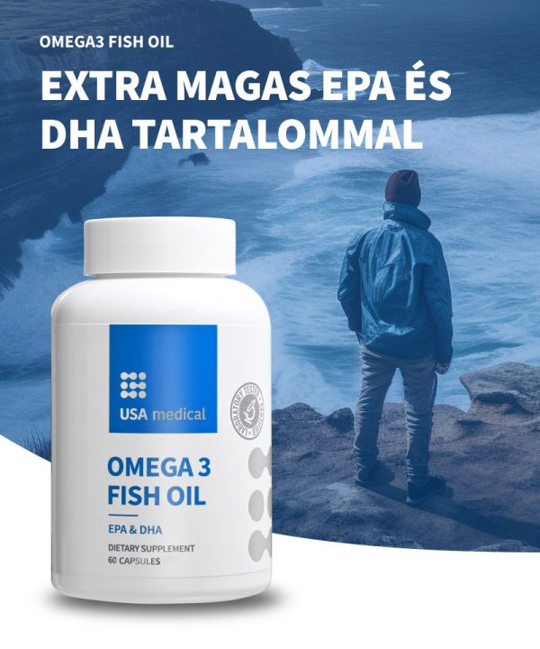 USA medical Omega 3 halolaj kapszula magas EPA & DHA tartalommal 60 db