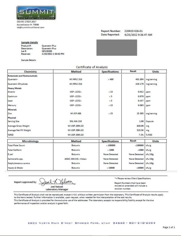 USA medical Kvercetin kapszula cinkkel és bromelainnal 60 db - Image 2